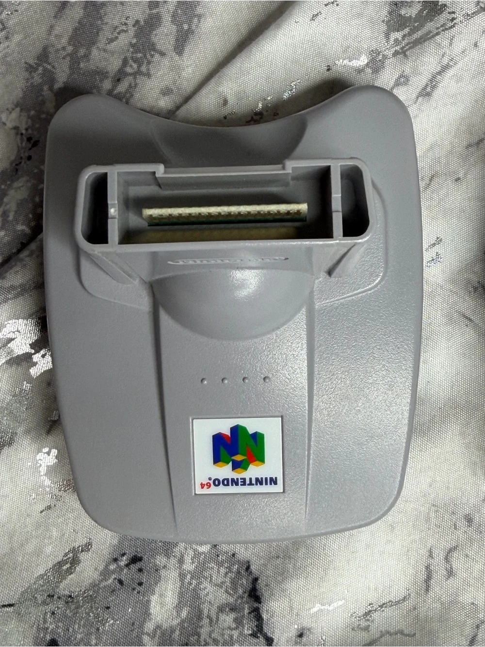 Nintendo Gray Transfer Pak and Controller Pak Pair with N64 Logo